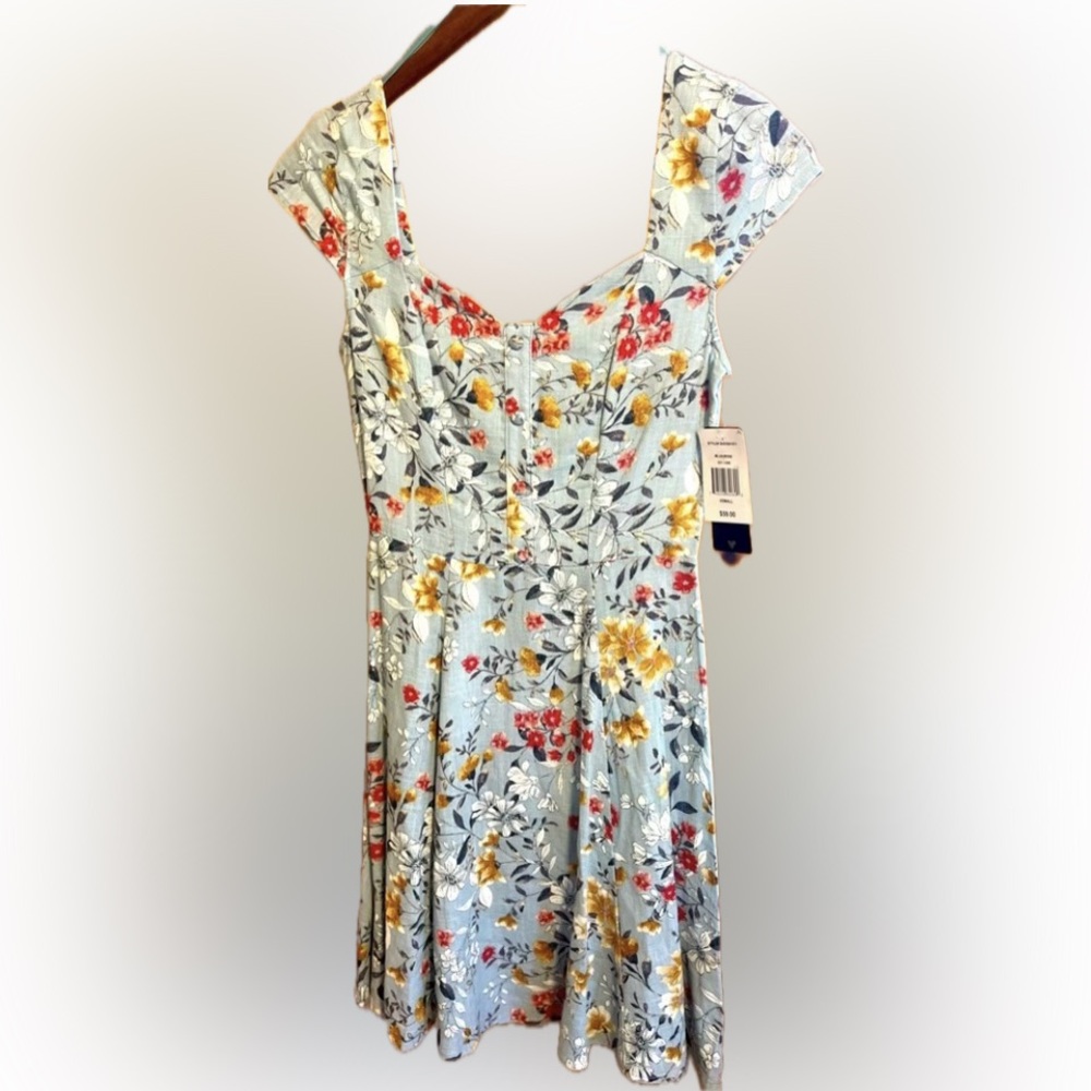 NWT 🏷️ Blue/Rose City Triangles dress size XS
